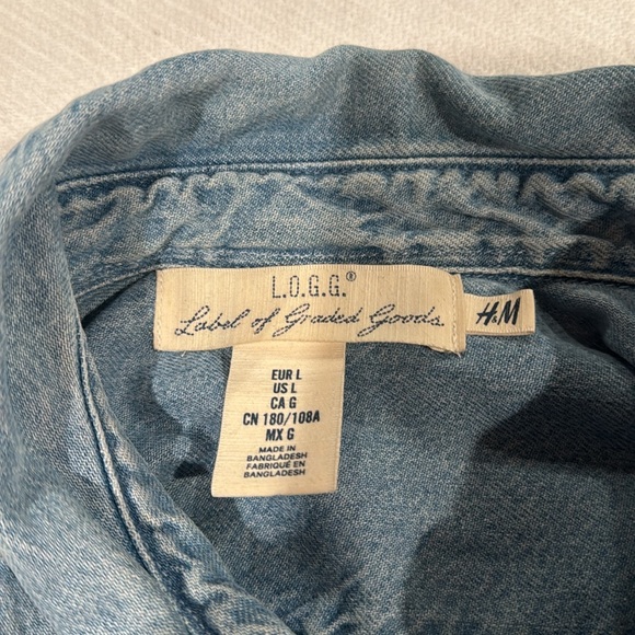 Men’s H&M Denim Long-sleeve Shirt - Picture 4 of 4